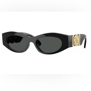 Versace Black Oval Sunglasses